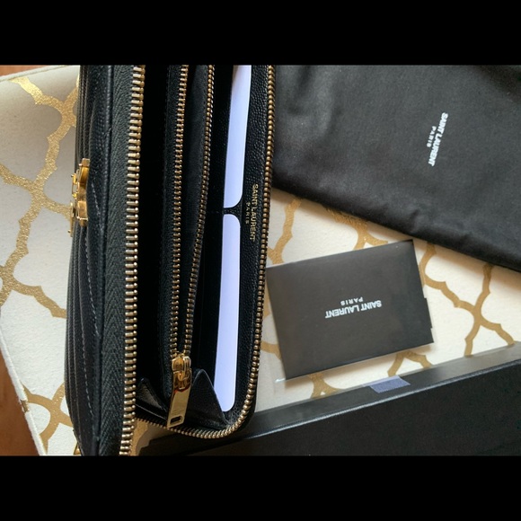 Saint Laurent Monogram Zip Around Wallet - Picture 3 of 9